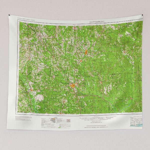 Item preview, USGS TOPO Map Mississippi MS Hattiesburg 337257 1958 250000 designed and sold by WetdryvacRBO2.