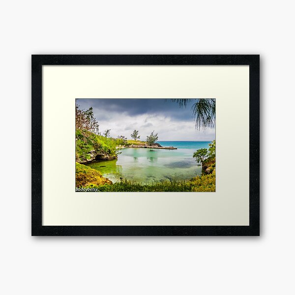 Admiralty House beach Spanish Point Park Bermuda.... Framed Art Print