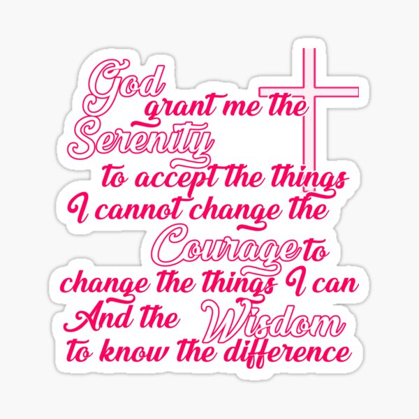 serenity prayer stickers for sale redbubble