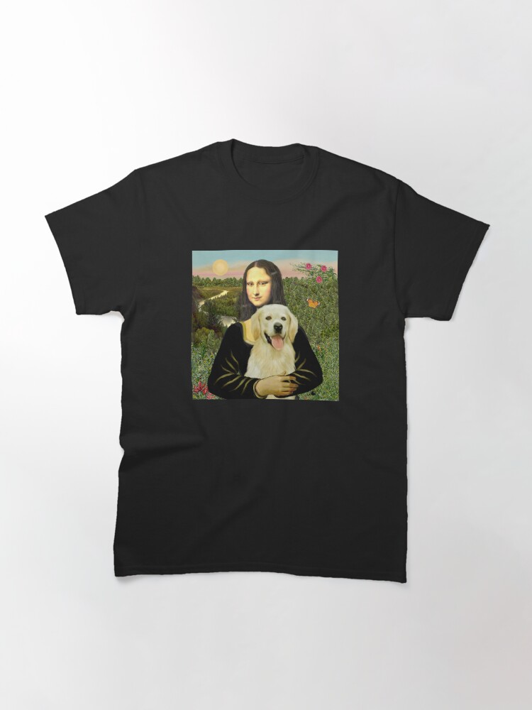 Alternate view of Mona Lisa and her Golden Retriever (light #2) Classic T-Shirt