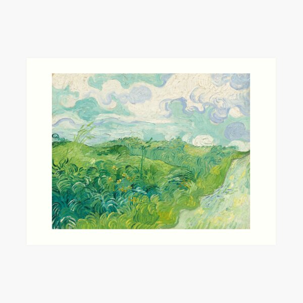 Green Wheat Fields, Auvers Art Print