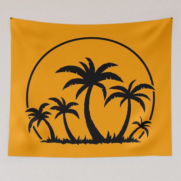 Item preview, Palm Trees And Sunset in Black designed and sold by fizzgig.