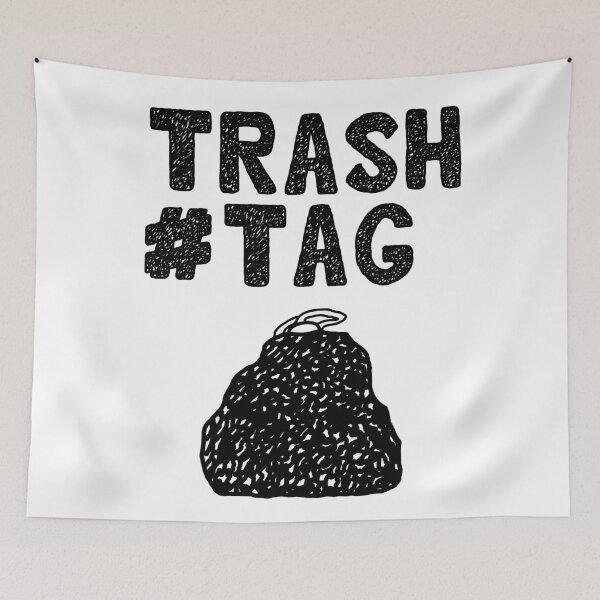 Item preview, Trashtag hand drawn design second version designed and sold by kritwanblue.