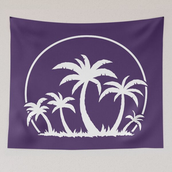 Item preview, Palm Trees And Sunset in White designed and sold by fizzgig.