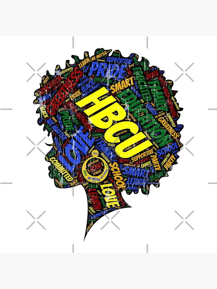 HBCU Black Woman Grad Colorful Word Art by blackartmatters