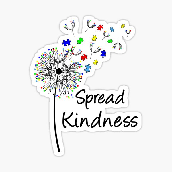 Cute Autism Awareness Spread Kindness Sticker