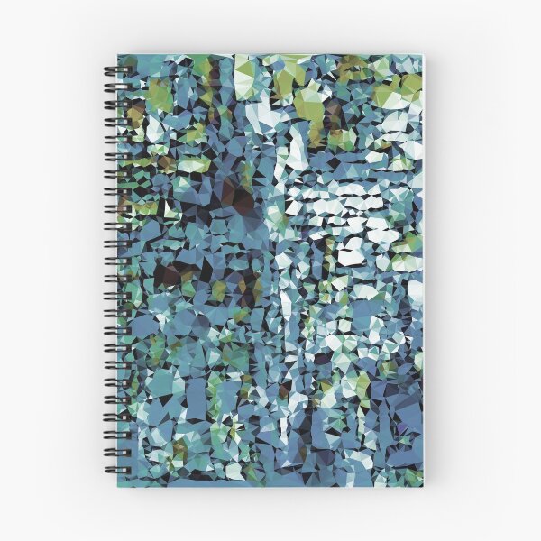 Item preview, Blue Green Abstract Geometric Low Poly Modern Art designed and sold by Vicky Brago-Mitchell®.