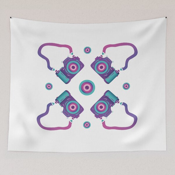 Item preview, Pattern of purple fotocameras designed and sold by Anna Zakharova.