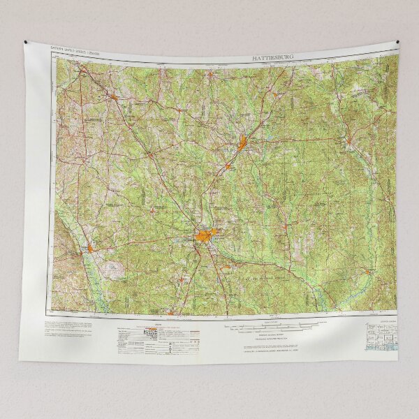 Item preview, USGS TOPO Map Mississippi MS Hattiesburg 337261 1953 250000 designed and sold by WetdryvacRBO2.