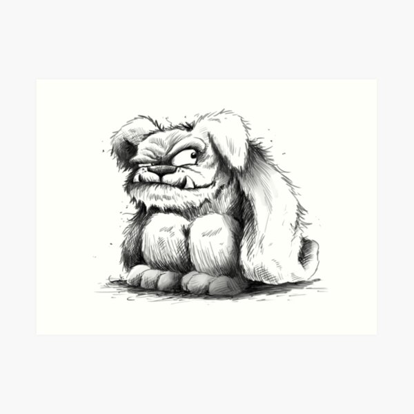 The Grunkle Chunk - Furry Monster Art Print