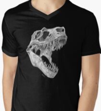 Camiseta de cuello en V T-rex skull