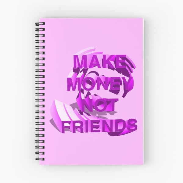 Item preview, Make Money Not Friends SWIRL 3D Pink designed and sold by CharlieCreator.