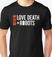 Liebe, Tod & Roboter (weiß) Slim Fit T-Shirt