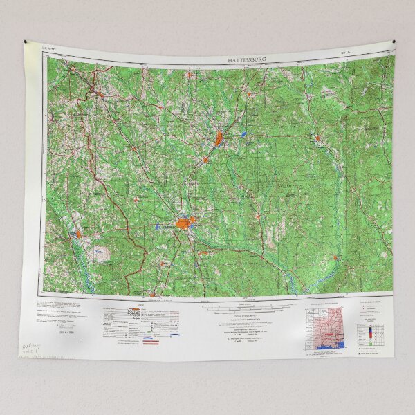 Item preview, USGS TOPO Map Mississippi MS Hattiesburg 707393 1984 250000 designed and sold by WetdryvacRBO2.