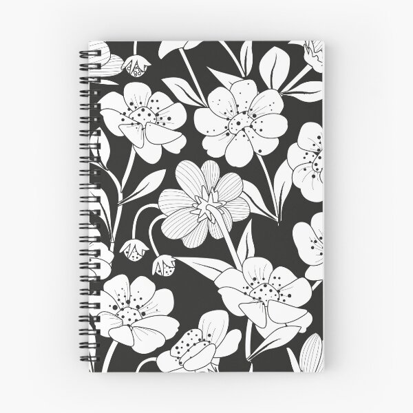 Item preview, LX Black and white Floral Print designed and sold by arcosprints.