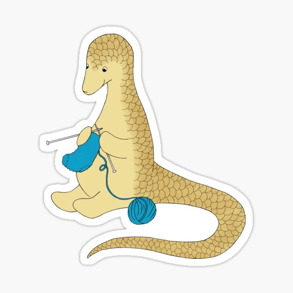 Pipisin Pangolin knitting socks Sticker