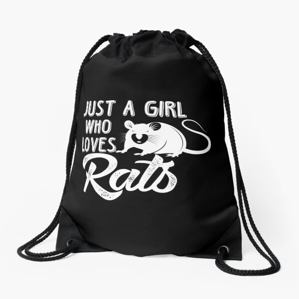 Sólo una niña que ama a las ratas, regalo de rata, regalo de amante de la rata, rata divertida, ratón divertido Mochila saco