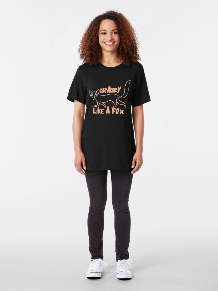 Alternate view of Crazy Like a Fox Animal T-shirt Slim Fit T-Shirt