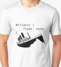 Titanic in CSS computer code Slim Fit T-Shirt
