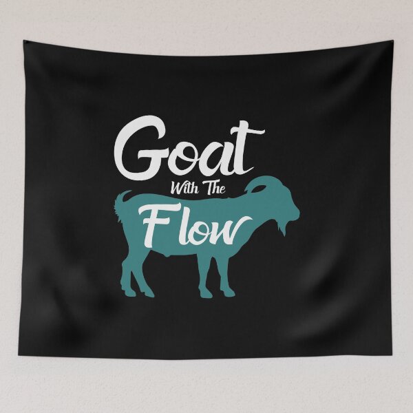 Item preview, Goat With The Flow, Goat Lady, Goat Lover designed and sold by Designs4Less.