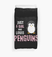Funda nórdica Solo una chica que ama a los pingüinos, divertido regalo de pingüino