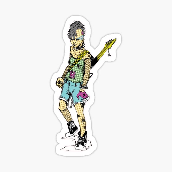 Anime Skate Punk Girl Sticker for Sale by bobbi-gyre