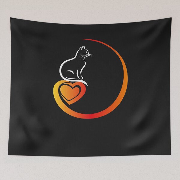 Item preview, Cat heart picture. I love cats. Love Cat Gift designed and sold by dm4design.