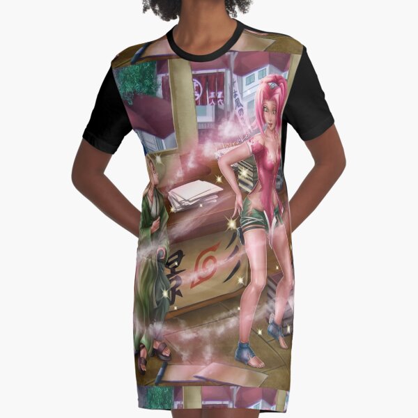 Smoke Magic Trick Graphic T-Shirt Dress