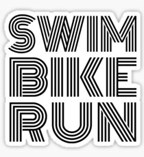 Swim Bike Run, Triathlon design Sticker