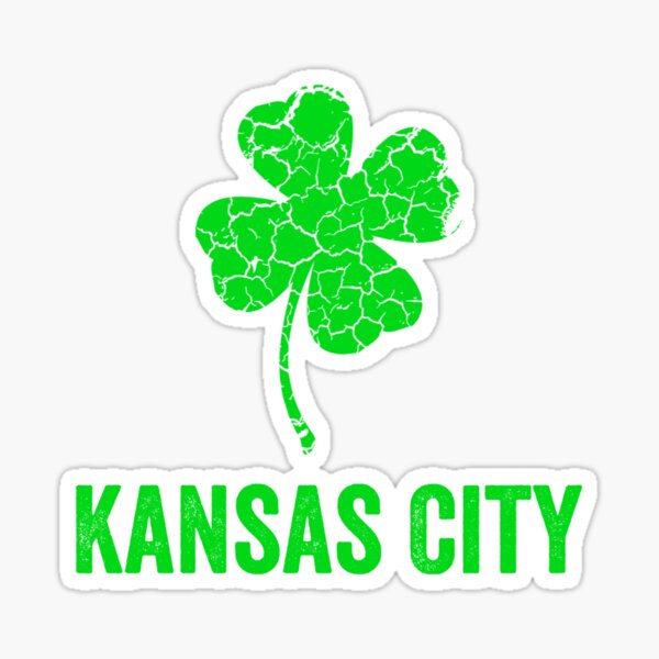 Kc Heart Green Kansas City St Patricks Day Irish L' Sticker