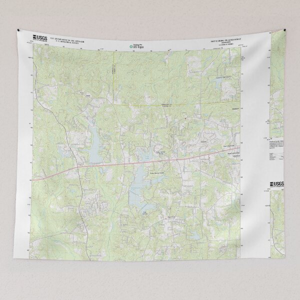 Artikelvorschau, USGS TOPO Karte Mississippi MS Hattiesburg SW 20120507 TM entworfen und verkauft von WetdryvacRBO2.