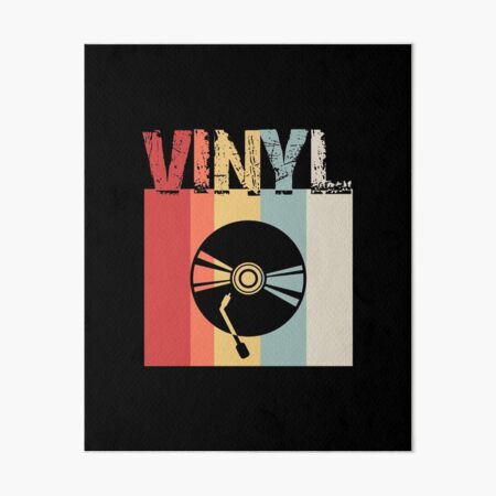 Wall Art Print Colorful musical turntable emblem 80s style design