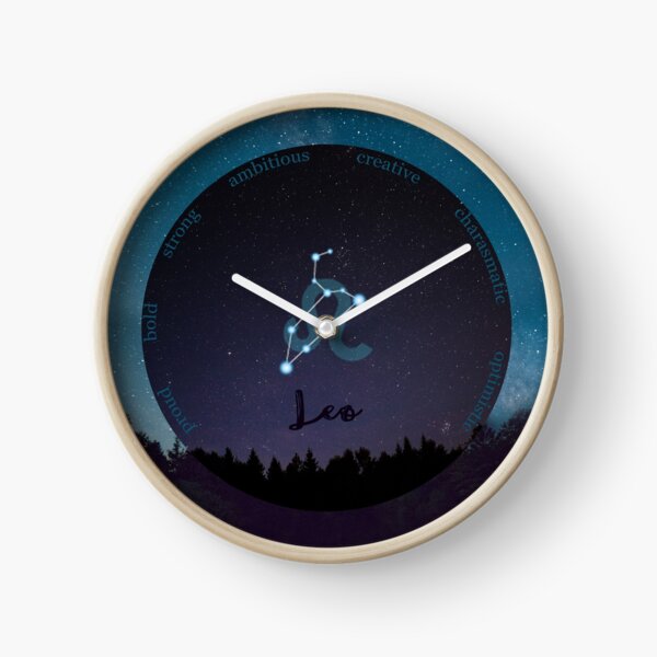Leo Zodiac Sign Character Traits Clock