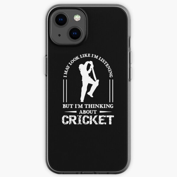 Im Thinking About Cricket, Funny Cricket Gift, Cricket Player Gift iPhone Soft Case
