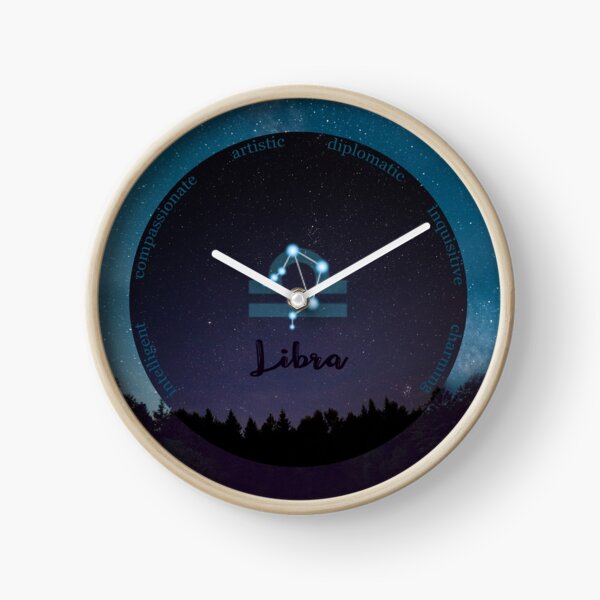 Libra Zodiac Sign Character Traits Clock