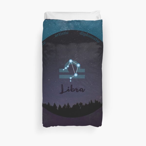 Libra Zodiac Sign Character Traits Duvet Cover