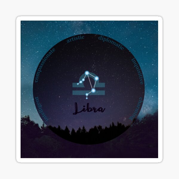 Libra Zodiac Sign Character Traits Sticker