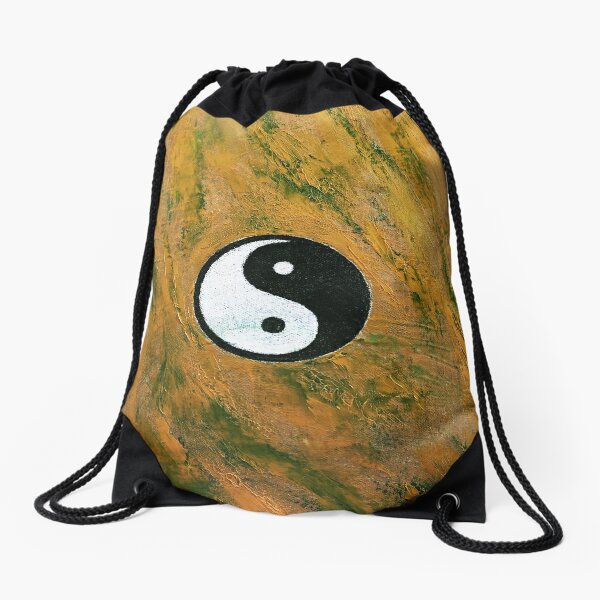 Yin Yang Stone Drawstring Bag