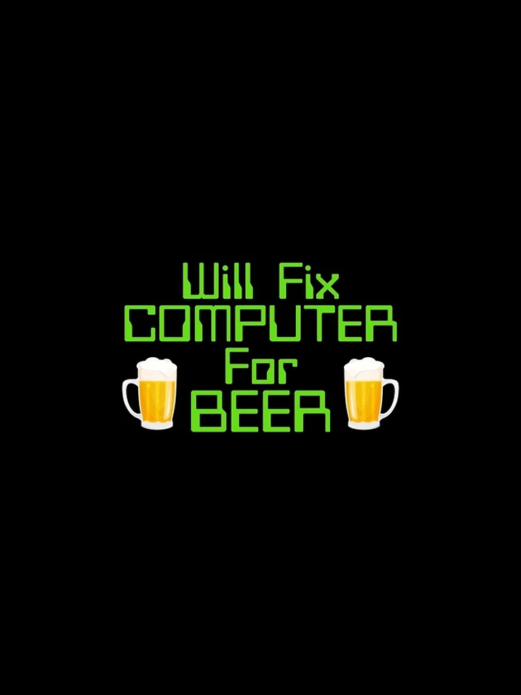 Thumbnail 4 of 4, iPhone Case, Will Fix Computer For Beer, Computer Nerd, Computer Repair designed and sold by Designs4Less.