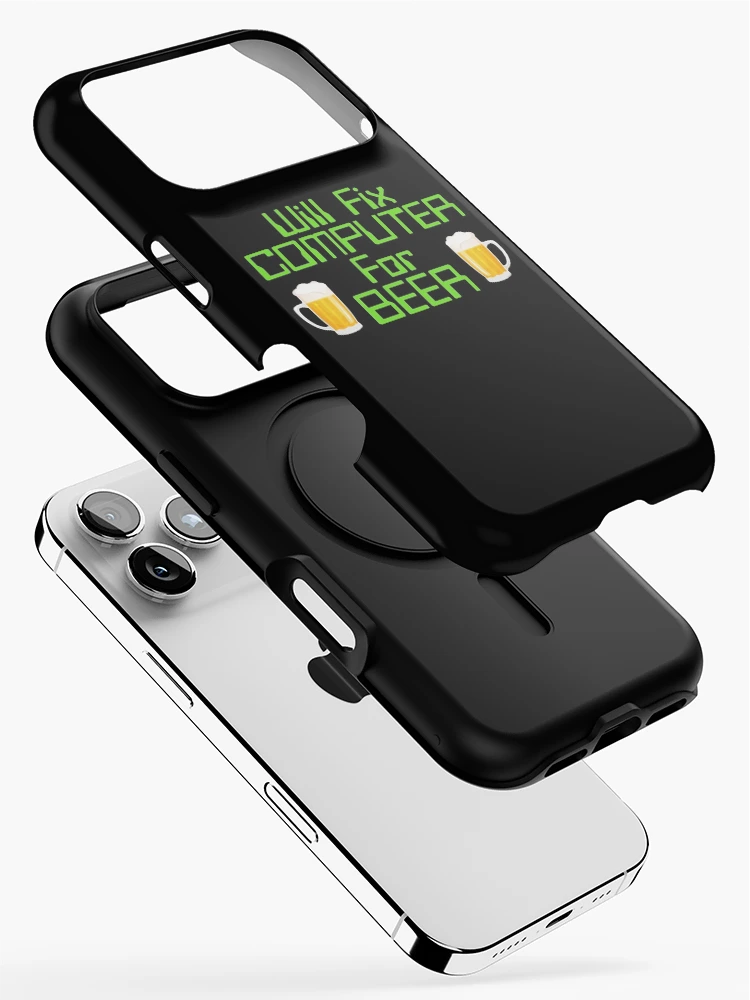 Thumbnail 2 of 4, iPhone Case, Will Fix Computer For Beer, Computer Nerd, Computer Repair designed and sold by Designs4Less.