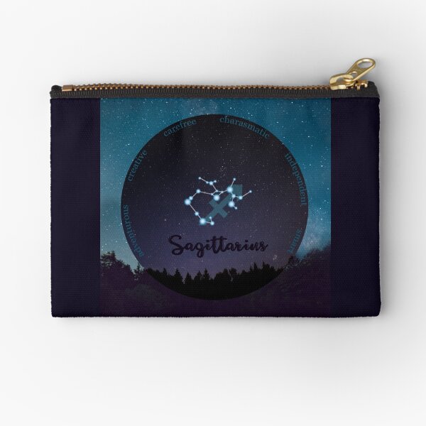 Sagittarius Zodiac Sign Character Traits Zipper Pouch