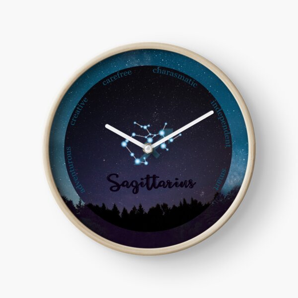 Sagittarius Zodiac Sign Character Traits Clock