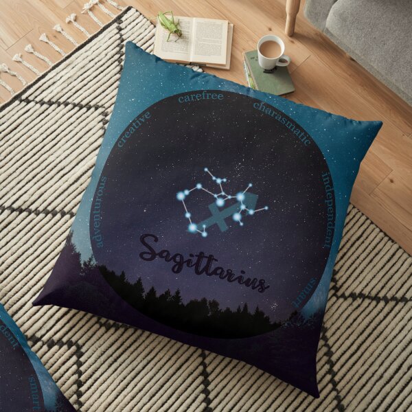 Sagittarius Zodiac Sign Character Traits Floor Pillow