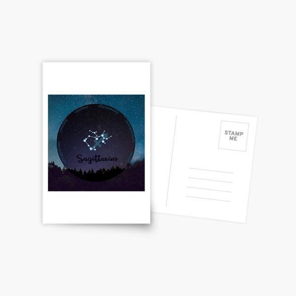 Sagittarius Zodiac Sign Character Traits Postcard