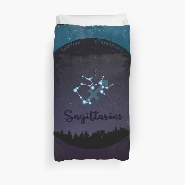 Sagittarius Zodiac Sign Character Traits Duvet Cover