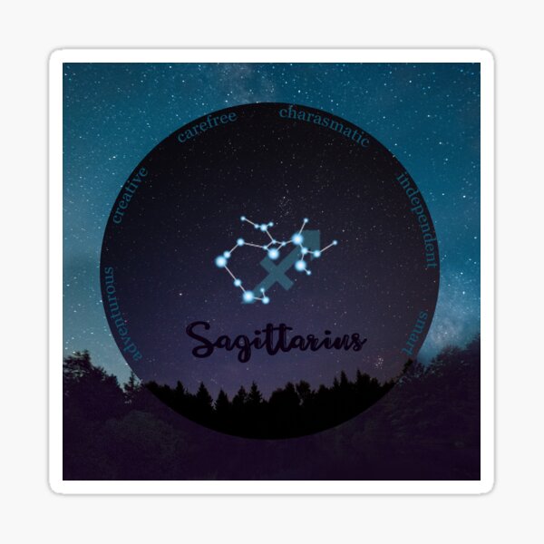 Sagittarius Zodiac Sign Character Traits Sticker