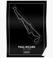 Paul Ricard - Frankreich Track Map White Poster