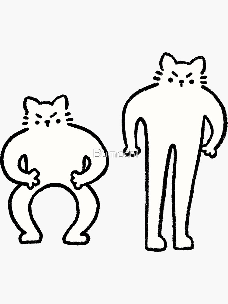 Flexing & Squating Cat by Bumcchi