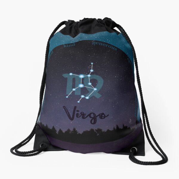 Virgo Zodiac Sign Character Traits Drawstring Bag