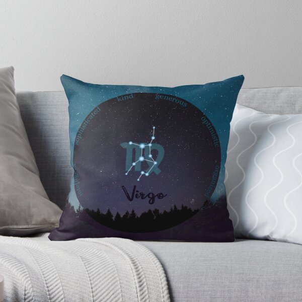 Virgo Zodiac Sign Character Traits Throw Pillow